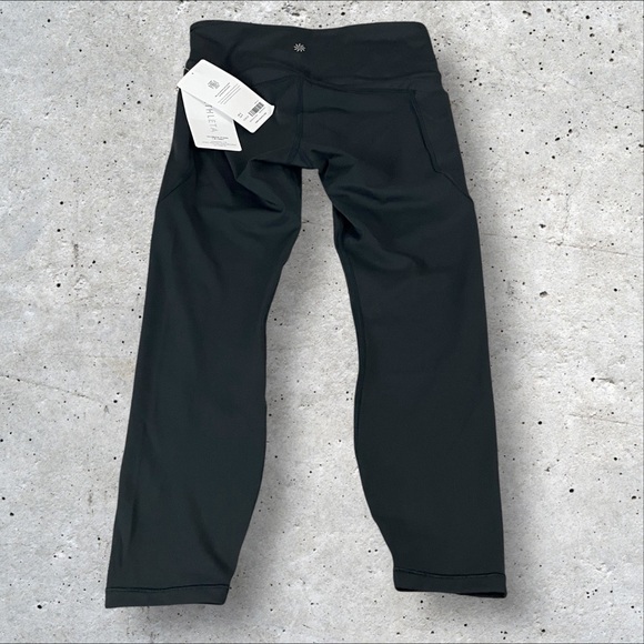 Athleta Leggings Small Ultimate Stash Pocket 7/8 Black Running Workout NEW E25 - Picture 5 of 10